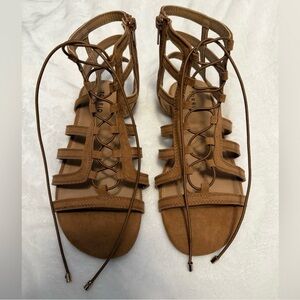 Elegant Brown Strappy Sandals